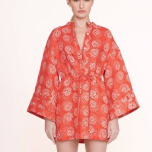 Staud Karlee Long Sleeve Linen Dress - Size L, NWT